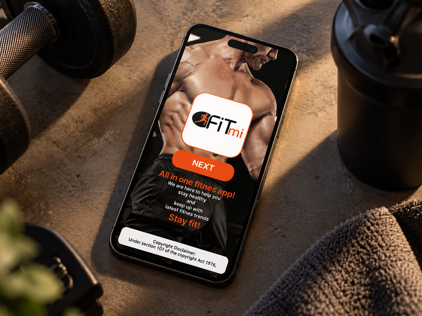 FitMi application mockup
