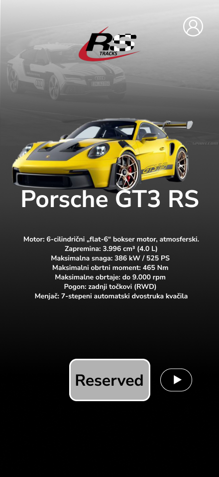 RsTracks vehicle selection
