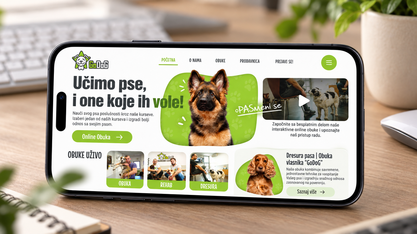 GoDog laptop mockup